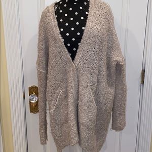 Free People Tan Knit Cardigan